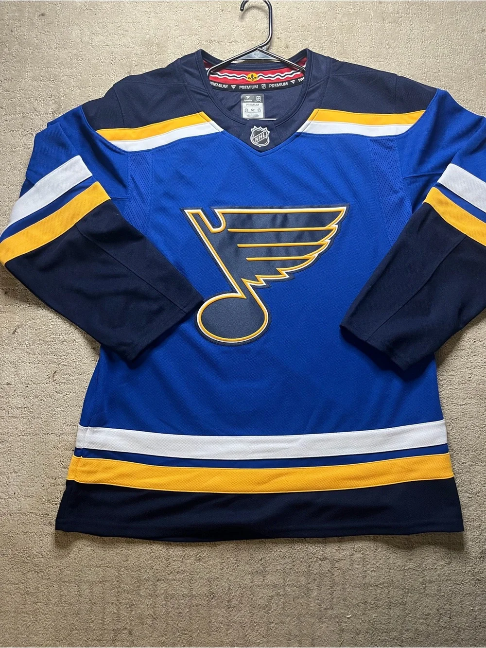 Fanatics Navy Blues NHL Premium Jersey Collar